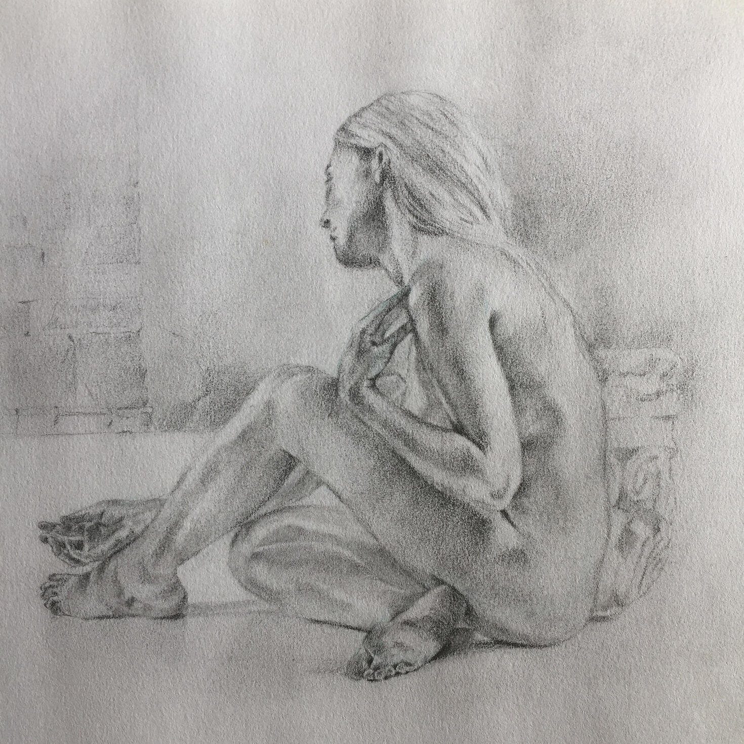Figure sketch | Graphite on paper | 9” x 12” | 2018