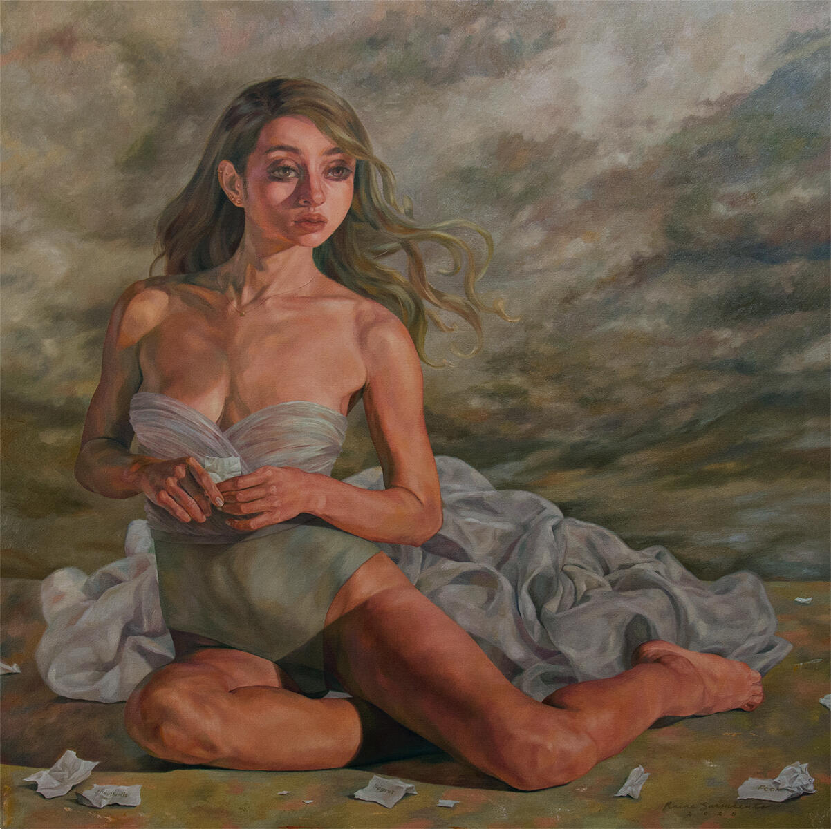 Shed My Past, Finding My True Self at Present | Oil on canvas | 36&quot; x 36&quot; | 2025