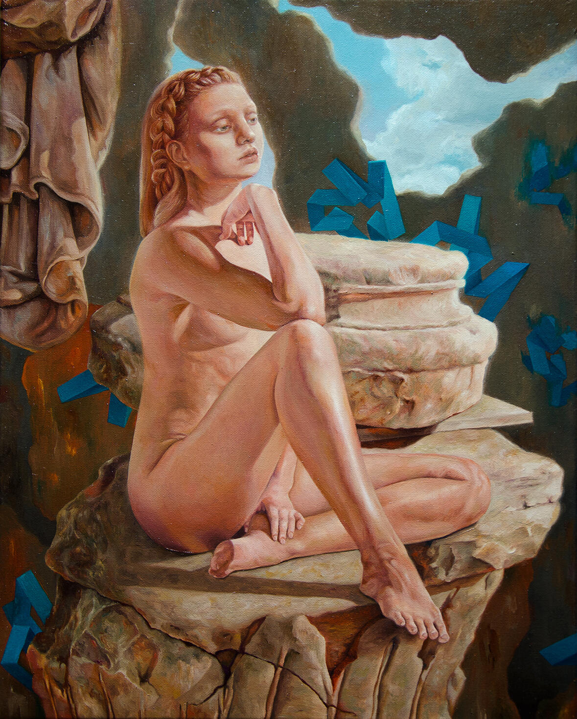 The Premeditated Hanging of Scarlet | Oil on canvas | 20" x 16" | 2018