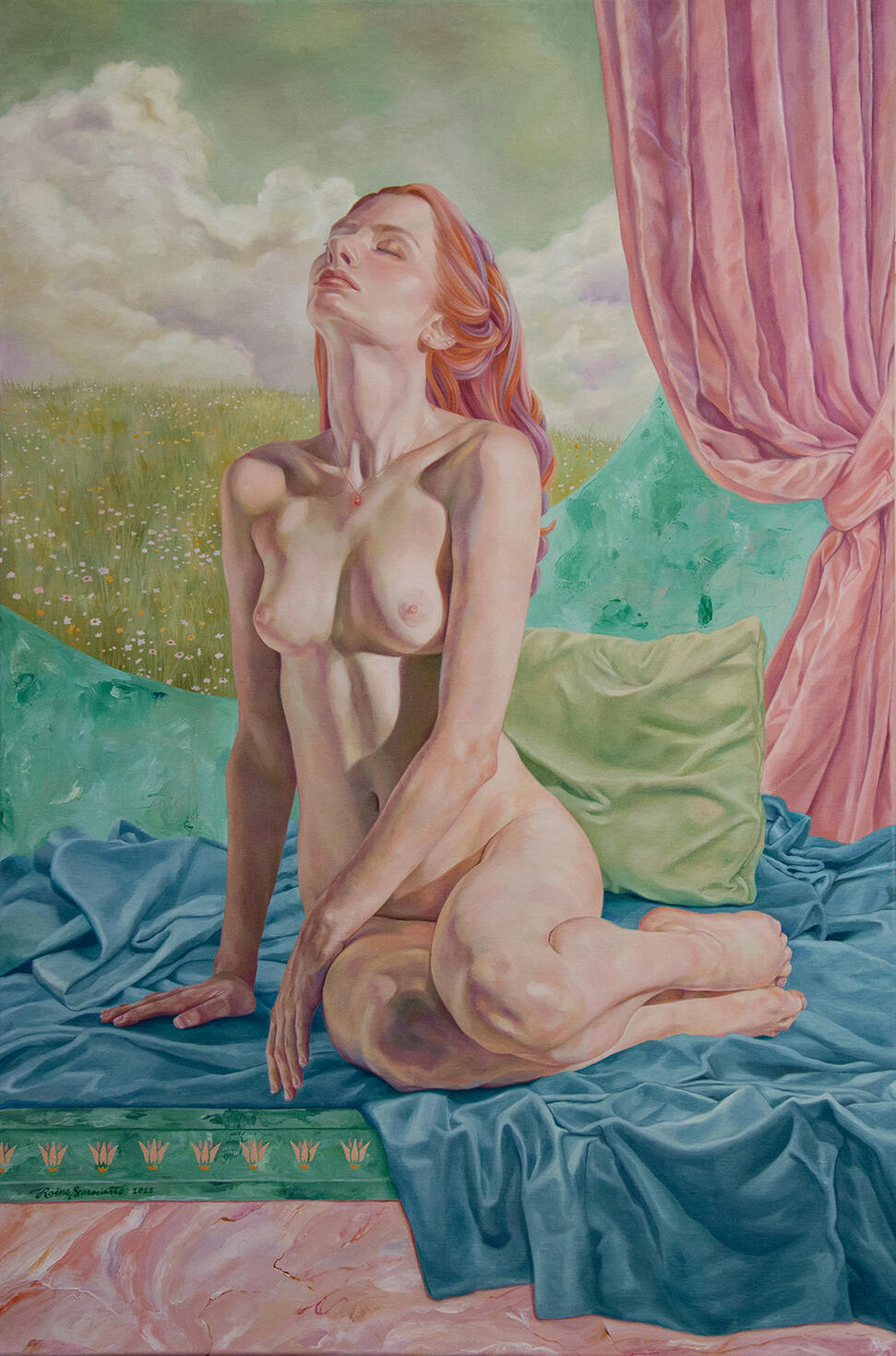 A Peaceful Mind Radiates Beauty | Oil on canvas | 36&quot; x 24&quot; | 2022